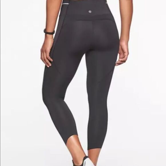 Athleta Sonic Reflective Capri Olive green leggings - Picture 2 of 8